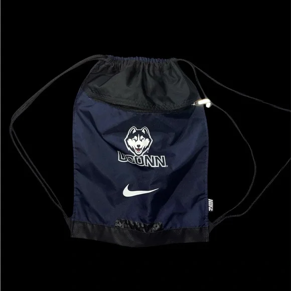 Nike UConn Navy and Black Drawstring Backpack - Picture 1 of 4